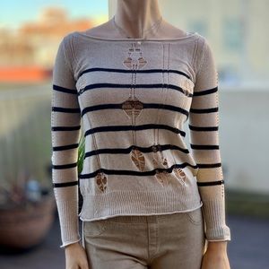 Winnie and Kelsey long sleeve striped shirt.